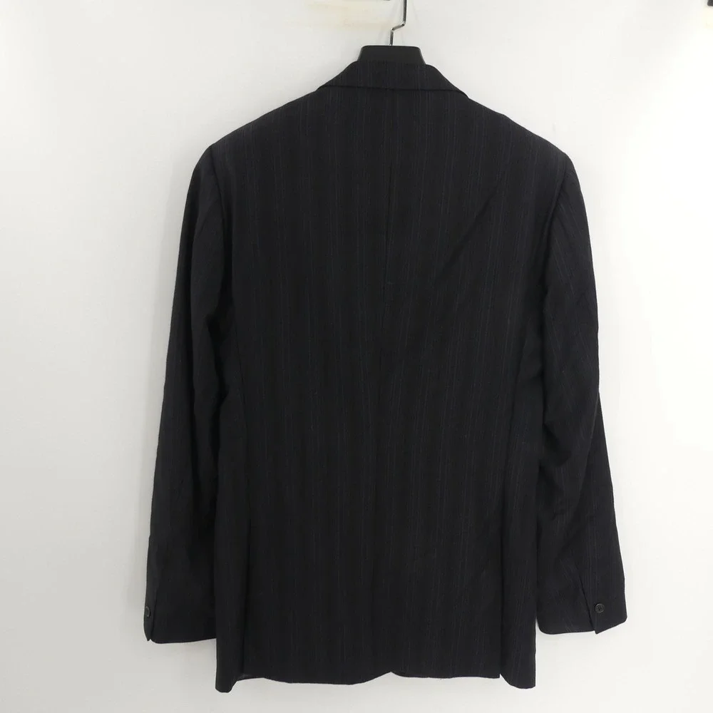 Ted Baker London 2-Piece Suit‎ Black Blue Stripe Wool Men's 42L 36x35
